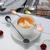 Kaşıklar uzun kahve sapı paslanmaz çelik karıştırma Taşınabilir -Dahası içecek karıştırıcıları buz çay sütü bulaşık makinesi güvenli