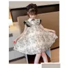 Girls Dresses Girl 2024 Eid Al Fitr Dress Printed Sweet Childrens Summer Clothes Kids For Drop Delivery Baby Maternity Clothing Otgip