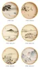Platos decorativos de estilo chino estantes de pared circular