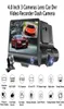 3CH 차량 DVR 운전 비디오 녹화 자동차 대시 카메라 4 크림 화면 FHD 1080p 전면 170 ° 후면 140 ° 인테리어 120 ° GSENSOR 주차 M1554667