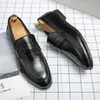 Fashion Leather Men Shoes Dress Penny Slip On Loafers Genuine Business Soft Wedding Casual For Man 240407