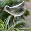 Plant Waterer Self Watering Globes Bird Shape Hand Blown Clear Aqua lampor 240411