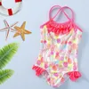 One-Pieces One-piece Swimsuits Bathing Suits for Kids Cross Back Swimwear Beach Summer Bikini Swim Costumes