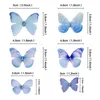 Party Decoration 2 Sets Cake Toppers Butterfly Design Innovative Realistic Baking Insert Cards Wedding Supplies