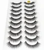 2020 Nya 10 par 100 Real Mink Eyelashes 3D Natural False Eyelashes Mink Lashes Soft Eyelash Extension Makeup Kit Cilios 3D1095089594