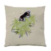 Almohada decoración de palma tropical cubierta 45x45 hojas de tiros hojas de impresión sala de estar de flores e0289