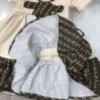 Basic & Casual Dresses Spring/summer Woven Small Round Neck Design Dress with Doll Embroidery Decoration Pleated Skirt Hem