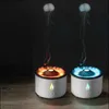 Humidifiers Home Desktop Flame Air Humidifier 360ML Aroma Diffuser Lava Volcano Design Flame Effect Fragrance Machine