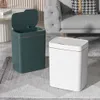 1518L Intelligent Touchless Trash Can Waterproof Auto Motion Sensor skräp Tyst avloppskorg för kök badrum sovrum 240408