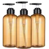 Liquid Soap Dispenser Set 500 ml Lotion Bottle Badrum Refillerbara widgetar -20 ° -60 ° Blue/Brown Nordic Style Pet återvunna