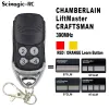 Anéis 5pcs para 971lm 973lm Liftmaster Porta de porta de garagem Portão de abridor Remote Control 390MHz KeyChain