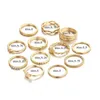 Band Rings 12 Pc/Set Charm Gold Color Midi Finger Ring Sets For Women Vintage Boho Knuckle Party Punk Jewelry Gift Drop Delivery Dhc1G