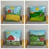 Pillow Cartoon Farm Pasture Print Cover Home Decor Pillows Cases Super Soft Short Plush Covers 45 Throw Pillowcase