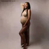 فساتين الأمومة الحوامل امرأة التصوير الفوتوغرافي مثيرة رفيعة التماس لباس واحد