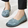 Casual Shoes Comemore Fashion Lady Retro Flats Comfortable Moccassin Leather Flat Women Soft Pregnant Loafers Autumn Woman Slip On Shoe