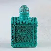 Des figurines décoratives élaborées intéressantes chinoises artificielles turquoise résine à la main de dragon sculpté à main