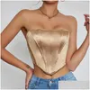 Tanks pour femmes Camis Y Y2K Crop-top Women Fashion Vintage Shaper Corset Club Party Tank Casual Streetwear Clothing Ropa Mujer Drop Deliv Oti1o