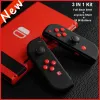 الحالات باللون الأحمر الأسود لـ Nintendo Switch Joycons shell diy color case cover cover cover for switch accessories