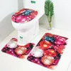 Chattes de bain Zeegle Christmas Salle de bain 3pcs Set Toilet Floor Mat Taft Soft Doft Foot Pad Absorbant Home Decor