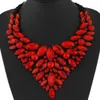 2020 Big Women Collier Femme Naszyjniki wisiorki niebieskie czerwone żółte róże Oświadczenie Bijoux New Crystal Jewelry Choker Maxi Boho Vintage 2790470