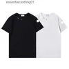 Heren t-shirts Heren Basic T-shirt Damesontwerper Dubbele geborduurde badge t-shirts Men S grafische T-stukken zomer T-shirt C240413