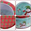 Storage Bottles Christmas Tin Box Simple Case Candy Jar Biscuit Cookie Jewelry Containers Tins With Lids Sweet Child