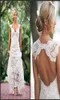 2018 NYA CHIC RUSTIC FULL LACE Wedding Dresses Cheap V Neck Open Back Sweep Train Boho Garden Bridal Gown Custom Made Country Styl7568110