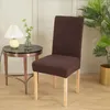 Couvre-chaise Couvre à manger élastique Couverture de couleurs solides siège en spandex pour le restaurant High Back Protector