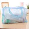 Storage Bags 2024 Fire Water Proof PVC Cosmetic Bag For Women Floral Transparent Wash Creative Home Outing Compressed Shower