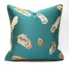 Kussen Mooie groene dieren veer Cover Soft Square Pillowcase voor bankauto -woningdecor buiten rechthoekige worp