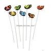 Decorazioni da giardino Butterfly Stakes decorativo 12 pezzi ornamenti decorazioni per patio decorazioni da esterno drop drop drop drop home lawn dhebk