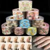 Gel 10rolls/set 100m Flower Nail Foils for Nails Butterfly Transfer Paper Angel Stickers Manicure Set Diy Floral Nail Decorations