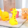 Bath Toys 10Pcs/set Baby Cute Animals Bath Toy Swimming Water Toys Soft Rubber Float Squeeze Sound Kids Wash Play Funny toys Gifts 240413