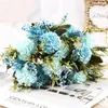 Decorative Flowers Hydrangea Artificial Bouquet 36cm Length Silk Fake Flower For Wedding Ceremony Home Decoration Table Party Vase