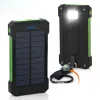 Banks Solar Power Bank 20000mAh Portable imperméable Batterie externe Powerbank 20000 MAH Chargeur de téléphone LED Poverbank pour iPhone Huawei