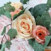 Flores decorativas 35 cm Wisteria Peony Rose Rose Artificial Flower Ball Centerpieces Decor Bouquet Casamento Arranjo floral Tabela de pano de fundo Vine