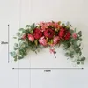 Fiori decorativi da 30 poiche artificiali per matrimoni con foglie verdi Swag Sfondi centrale ghirlanda per la parete della porta d'arco.