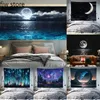 Tapisseries Night Scene Starry Sky Tapestry Home Decoration Chadow Dormitory Room Aesthetics Wall suspendu art