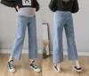 Été à jambe large pantalon évasé en denim jeans maternité pantalon ventre vêtements pour femmes enceintes travail de grossesse Bottoms4938111