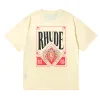 تي شيرت Rhude Summer Designer T Shirt Men T Tops Tops Luxury Letter Print Shirt Mens Women Clothing Shorts S-XXL S Ops S