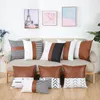 Pillow Square Decoration Home Stripes Plaids Cover Gift 45x45 Geometric Living Room SOFA Velvet E1431