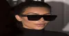 Hapigoo Famous Celebrity Italy Brand Designer Kim Kardashian Square Solglasögon Kvinnor Vintage Flat Top Sun Glasses för Female6949870