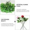 Decoratieve bloemen Rose stengel groene bloemen draad diy materiaal handgemaakte ambachten faux bloemstukken