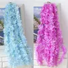 Dekorativa blommor 1st False Rattan Artificial Flower Vine Orchids String Handmade Hanging Garland Wedding Decoration Fake Plants Juesl1