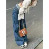 Jeans femminile deeptown y2k donna vintage denim streetwear harajuku pantaloni a gamba larga hippie pantaloni di moda coreana pieghettata estetica degli anni '90