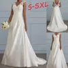 Party Dresses Summer Elegant Backless White Lace Wedding Dress Women Sexy V-neck Sleeveless Cocktail Long Gown