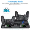 Stands PS4 Pro Slim Console Stand Cooling Fan Controller CHARGER CHARGING DOCK Station Games Storage pour la station de jeu PS 4 Accessoires