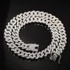 Który 1630 cala mikro utwardzony 12 mm S Link Miami Cuban Chain Naszyjniki Hiphop Men Rhinestones Fashion Biżuter