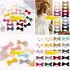 Hair Accessories Solid Color Veet Ribbon Clips Cute Girls Mini Bow Hairpins Boutique Barrettes Kids Headwear Zz Drop Delivery Baby Mat Otyql