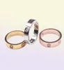 4 mm 5 mm 6 mm Titanium Steel Silver Love Ring Men and Women Rose Gold Rings Lovers Couple Ring For Wedding Gift Fashion Classic Jewe1304083